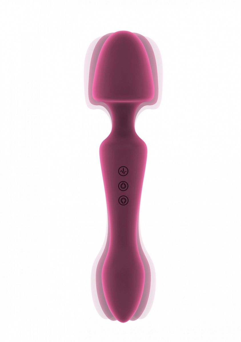 Розовый двусторонний вибратор Sasha - 22,5 см.